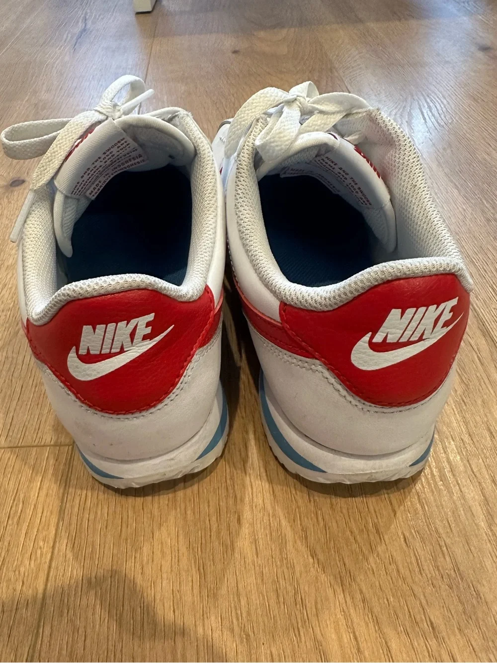 Nike Classic Cortez Leather Forest Gump White Red Lace Up